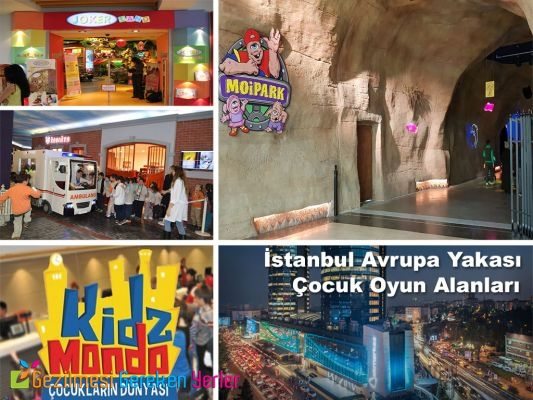 İstanbul Avrupa Yakası Çocuk Oyun Alanları Olan AVM ler