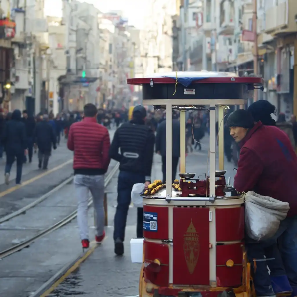 Taksim Kestane Satıcısı
