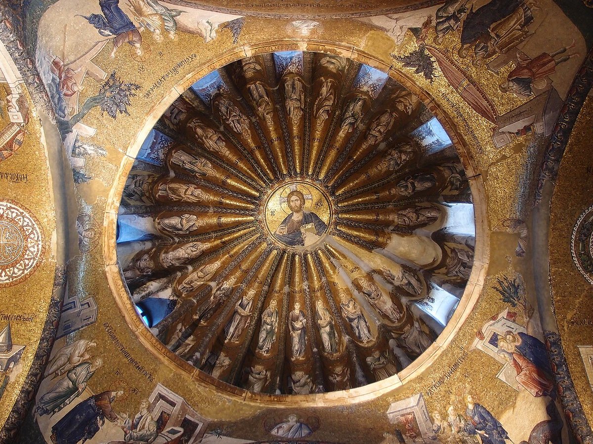 Kariye Camii'nin kubbesindeki Bizans mozaikleri
